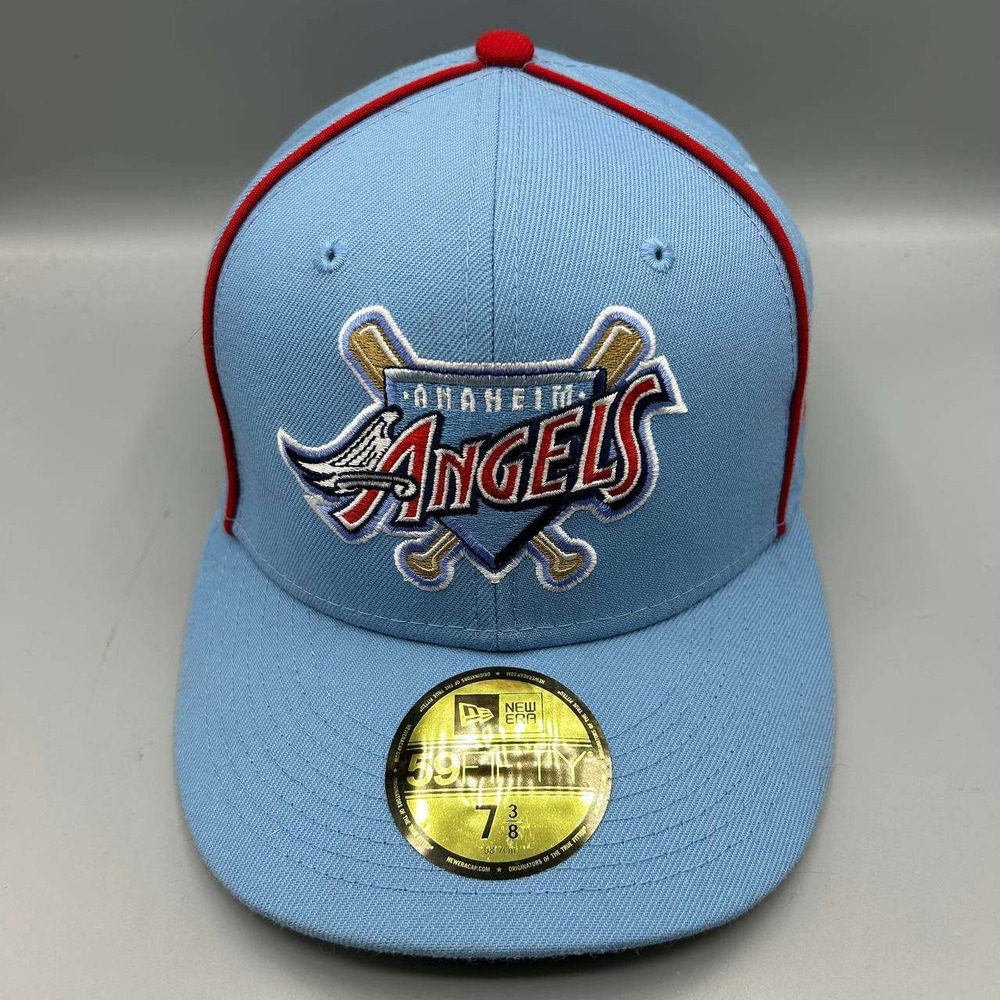 Los Angeles LA Angels MLB Hat Men 7 3/8 Blue Green 59Fifty New Era Fitted Cap